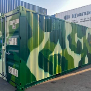 Contentor marítimo de 20 pés – Camuflagem